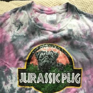 Tie Dye "Jurassic Pug" T-Shirt